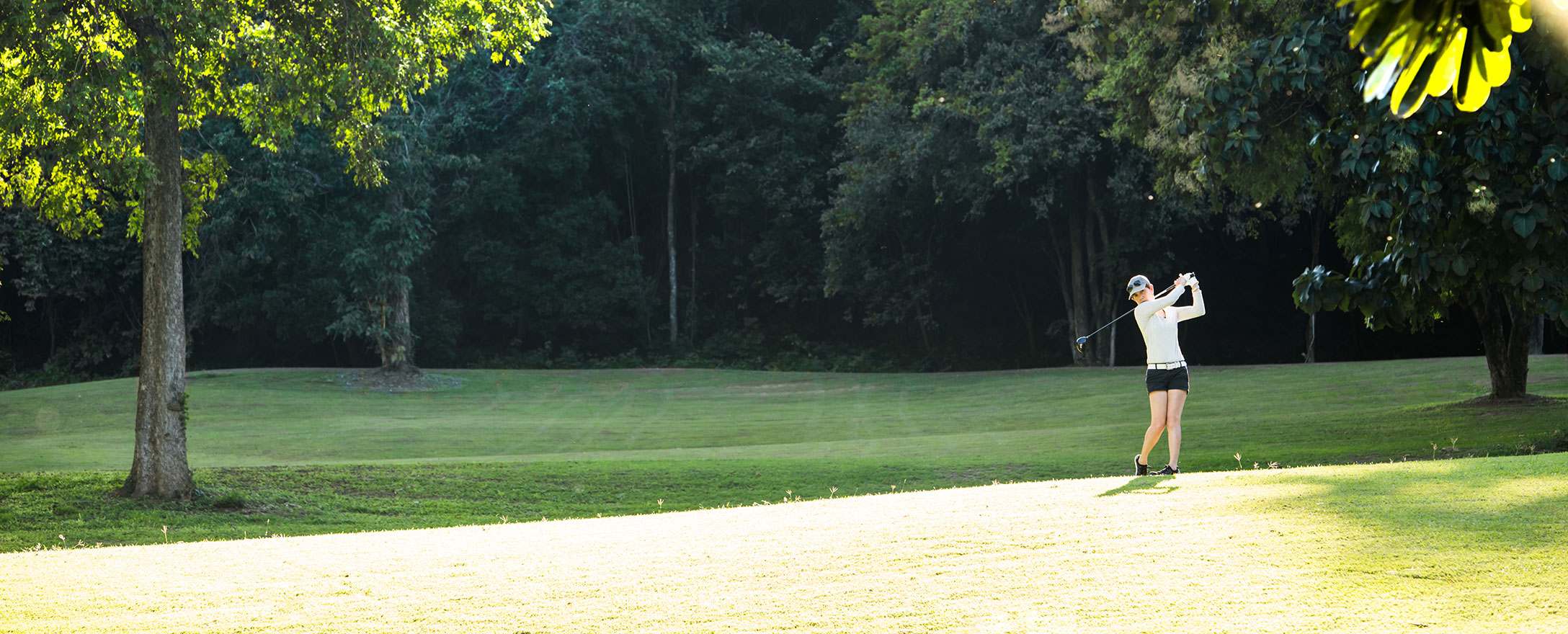 golfer am golfplatz